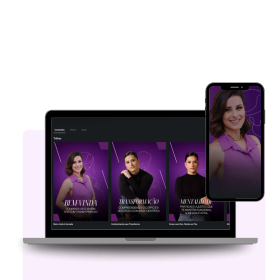 Course platform on computer and phone